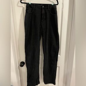 High-Rise Black Dad Jeans